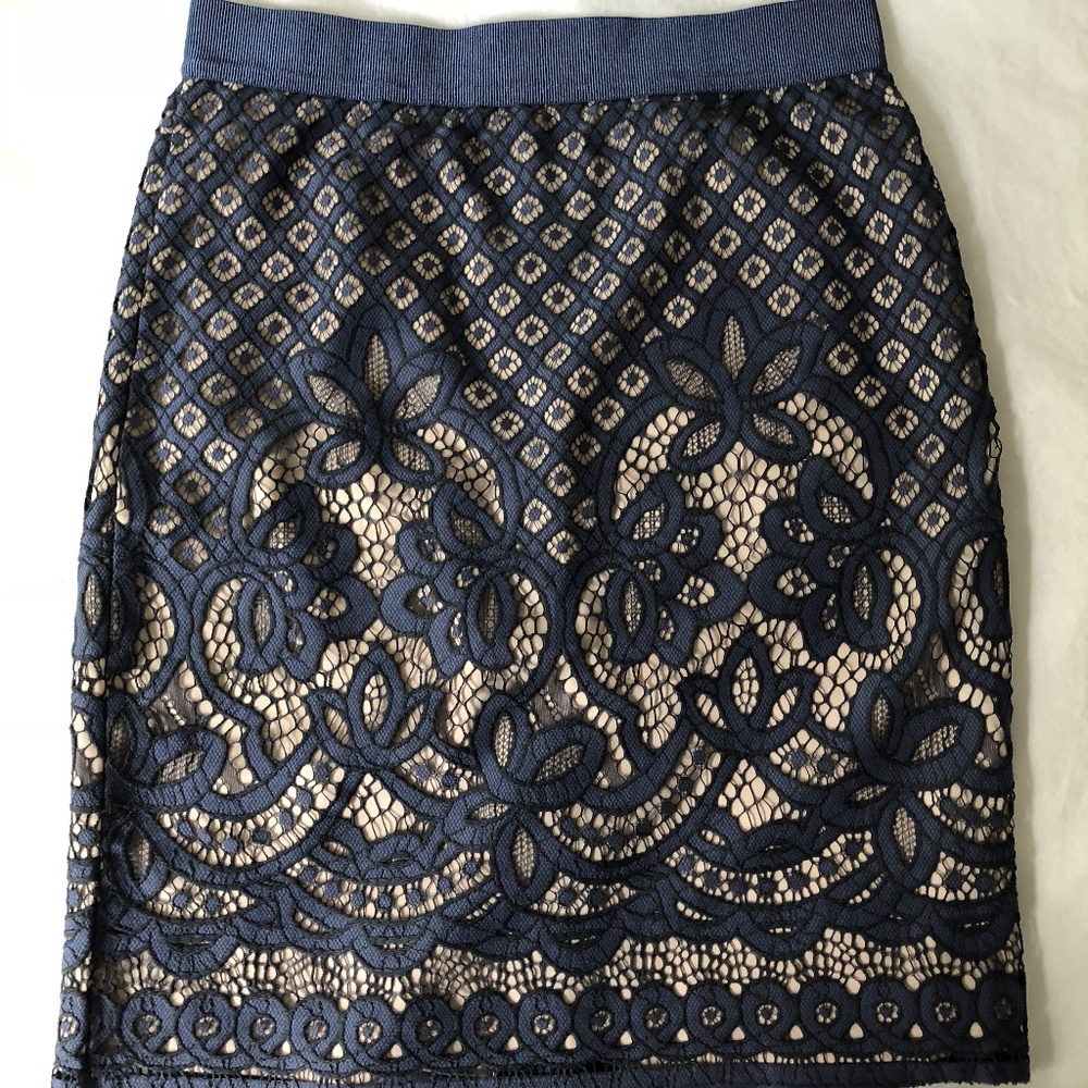 NWOT Ann Taylor Lace Pencil Skirt Sz 0